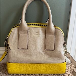 Kate Spade Southport Avenue Tan and Yellow Satchel
